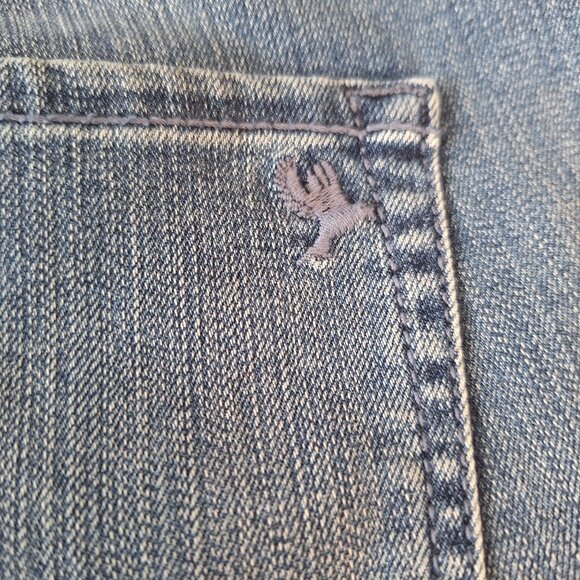 Martha Stewart Womens 6 Blue Denim Floral Embroidered Straight Leg Jeans - Picture 6 of 15
